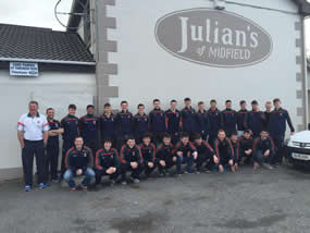 Mayo minor team 2015 visit Midfield